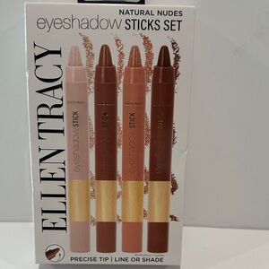 Ellen Tracy Eyeshadow Sticks Set of (4) with Precise Tip for Line or Shade.
